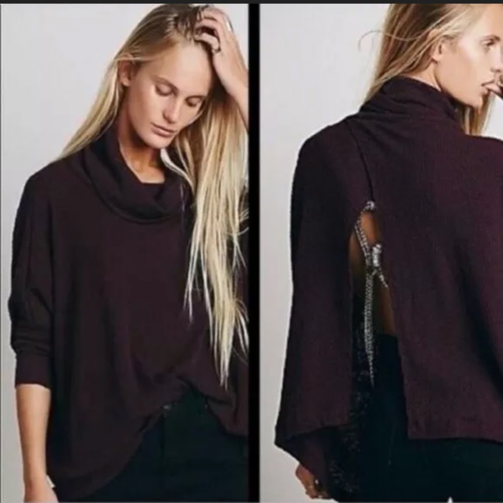 ✨Free People Beach Open Back Sweater Sz M✨